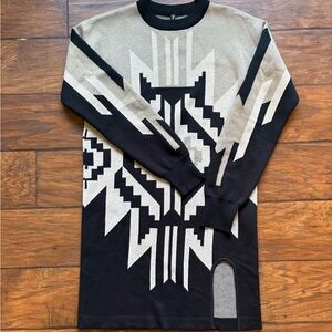 2 Fly Co Black and Gray Sweater Dress